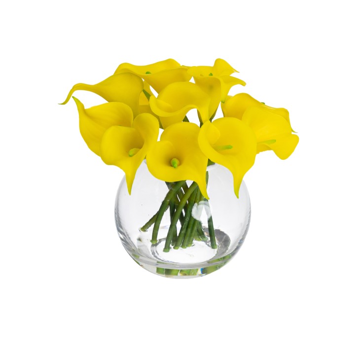 25CM CALA LILY ARRANGEMENT IN VASE