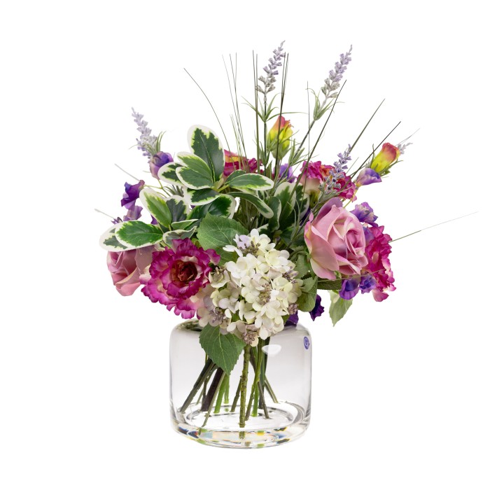 52CM LAVENDAR & HYDRANGEA MIXED ARRANGEMENT - LAST 1PC