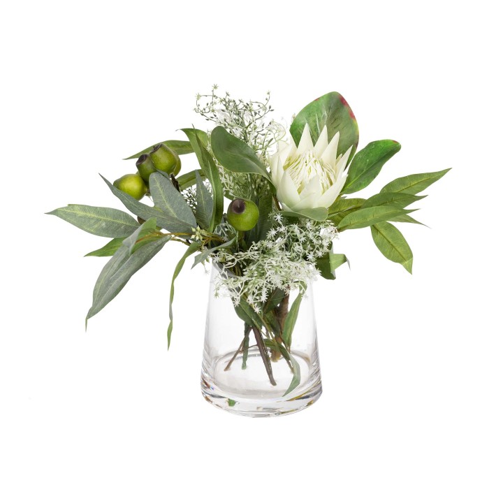 42CM NATIVE MIXED ARRANGEMENT IN GLASS