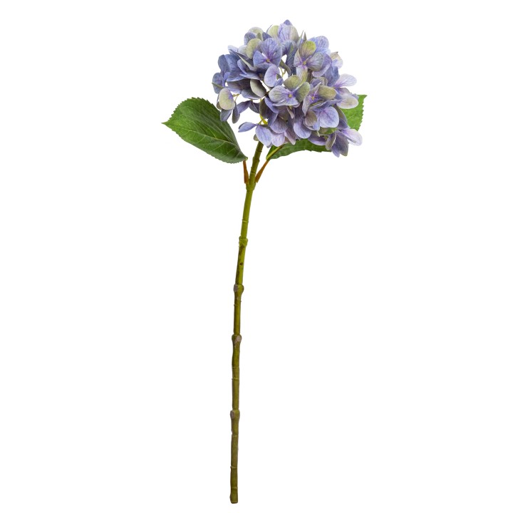 55CM HORTENSIA SPRAY W/LEAF BLUE