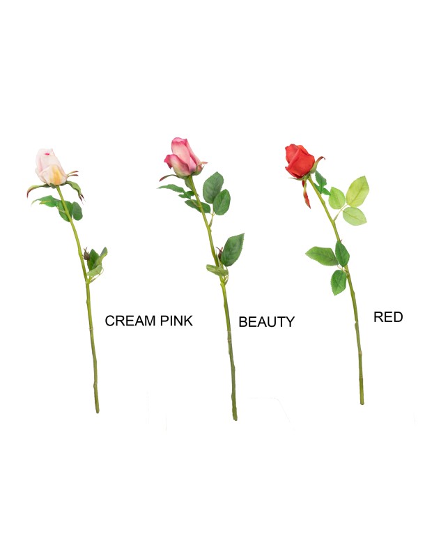 49CM REAL TOUCH ROSE BUD CREAM PINK