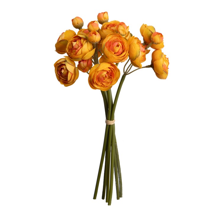 28CM RANUNCULUS BUNDLE AUTUMN ORANGE