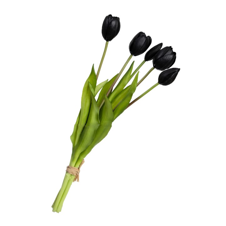 40CM TULIP BUNDLE BLACK