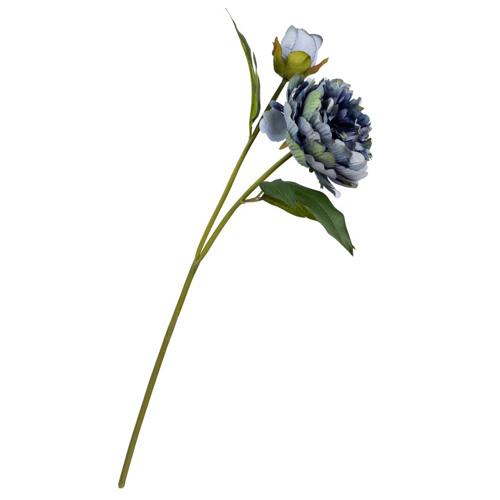 60CM PEONY SPRAY W/BUD BLUE (LAST 48pCS)