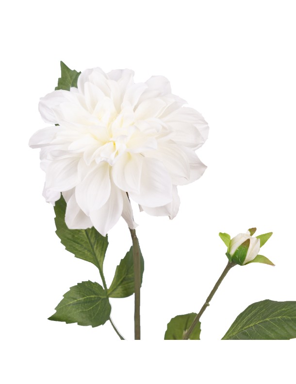72CM DAHLIA SPRAY WHITE