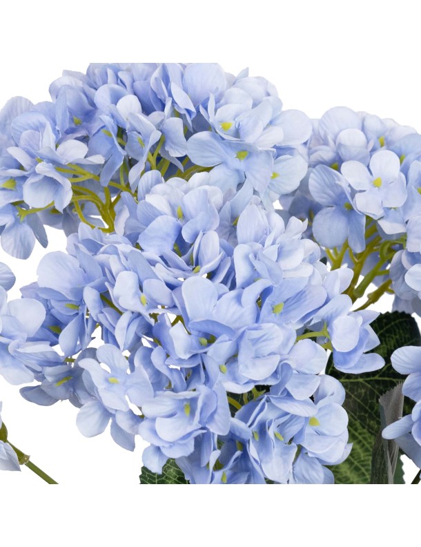 58CM HYDRANGEA BUSH LIGHT BLUE