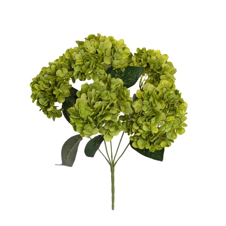58CM HYDRANGEA BUSH MUSTARD GREEN
