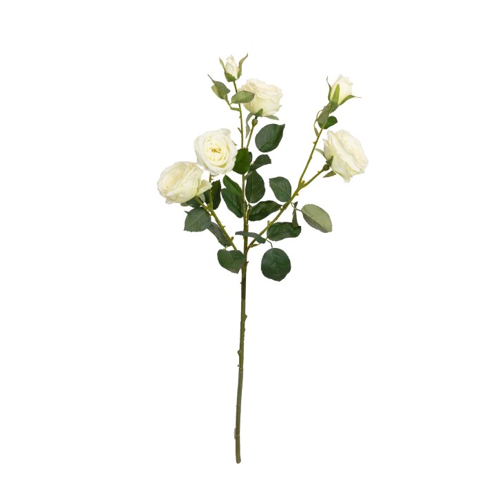 66CM REAL TOUCH ROSE SPRAY WHITE