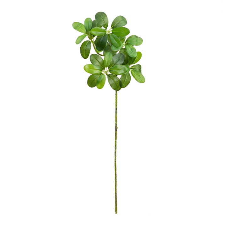 75CM REAL TOUCH BASIL LEAF SPRAY GREEN