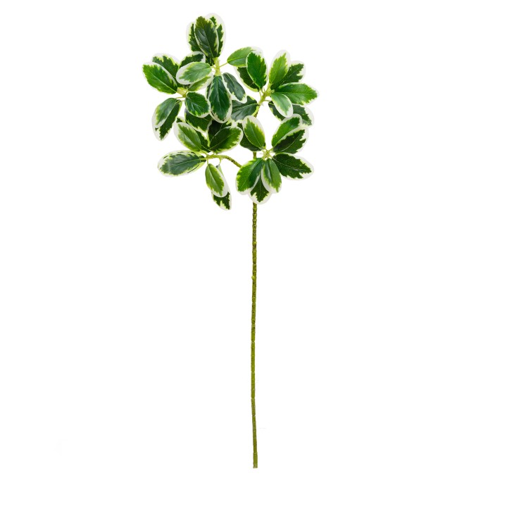 75CM REAL TOUCH BASIL LEAF SPRAY VARIATED GREEN