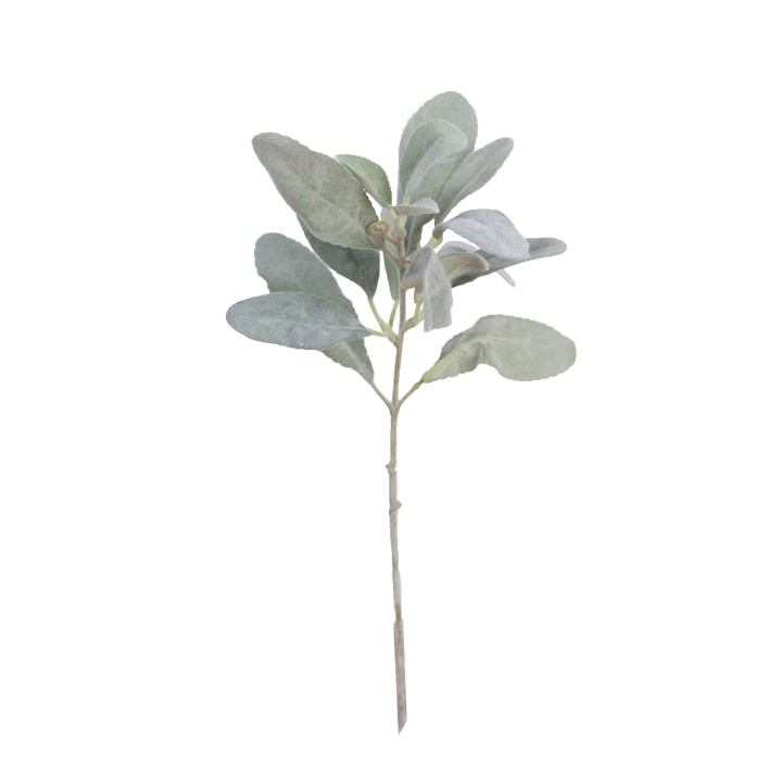 37CM FLOCKED LAMBS EAR SPRAY GREEN - LAST LOT 