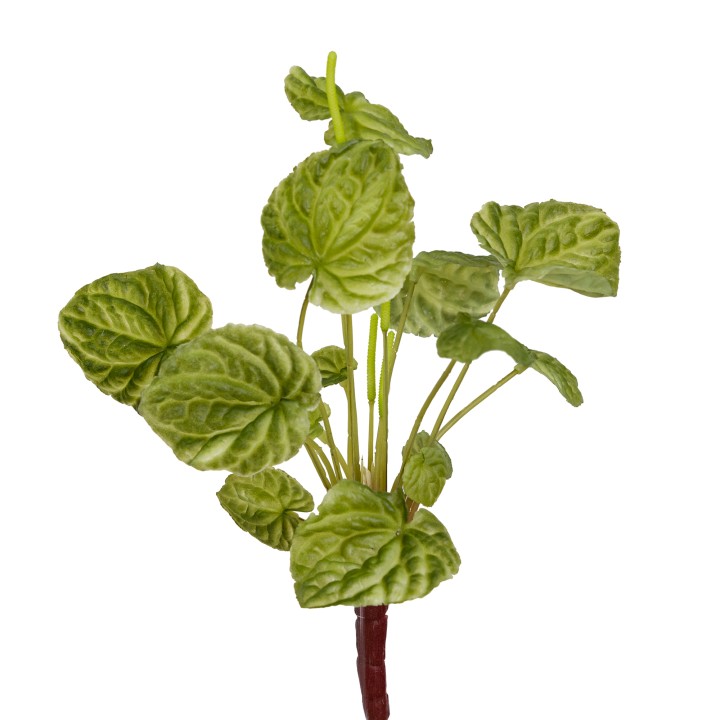 28CM REAL TOUCH BEGONIA BUSH GREEN
