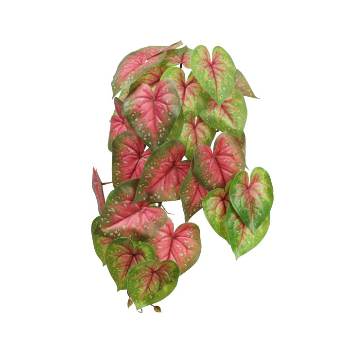 45CM REAL TOUCH CALADIUM HANGING BUSH RED
