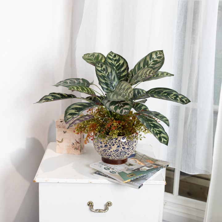 50CM MIXED GREENERY IN HAMPTON POT - LAST 1PC
