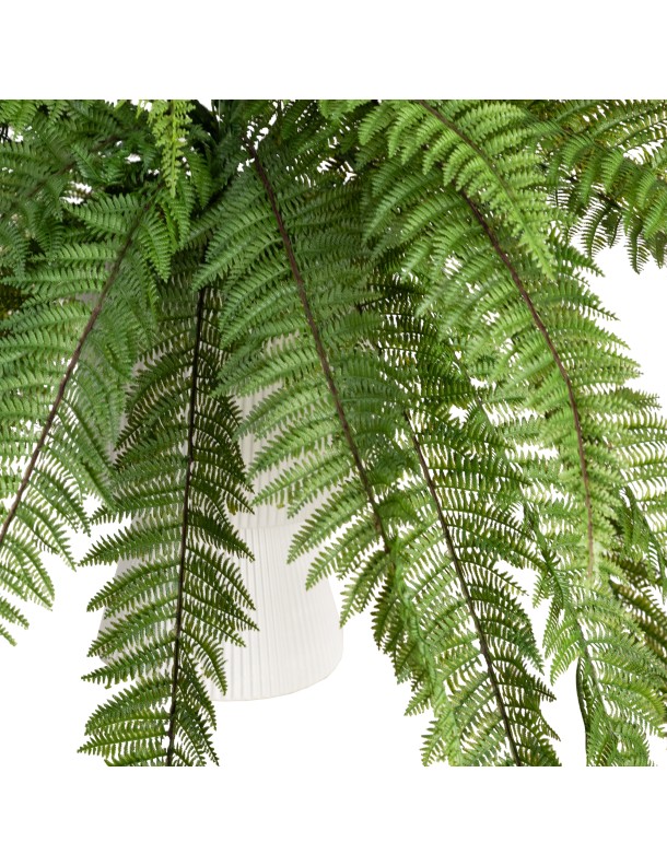 70CM LEATHER FERN IN RIPPLE POT