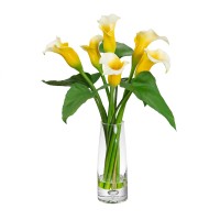 60CM CALLA LILY ARRNAGEMENT IN GLASS